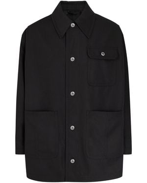Ami Paris Canvas Overshirt - Black