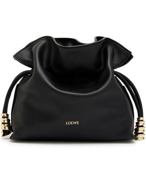 Loewe Flamenco Mini Leather Clutch - Black