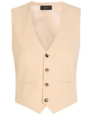 Wardrobe NYC Woven Waistcoat - Natural