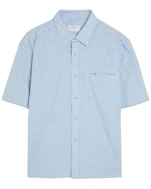 Percival Checked Cotton Shirt - Blue