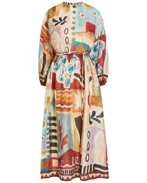 ALÉMAIS Michelle Printed Woven Maxi Dress - Multicolour