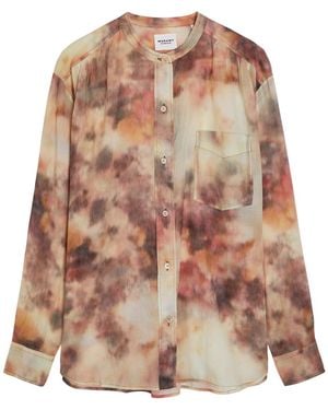 Isabel Marant Mexika Printed Cotton Blouse - Pink