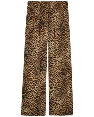 Melissa Odabash Olivia-Print Woven Pants - Natural