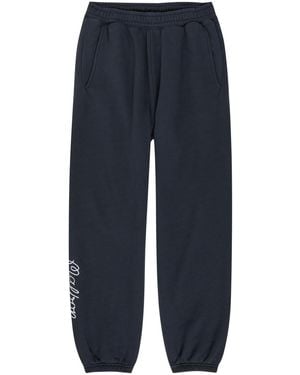 Malbon Clubhouse Logo Cotton Joggers - Blue