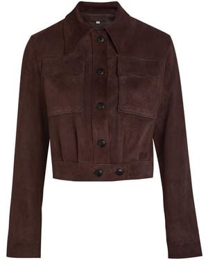 Stouls Leoncino Suede Cropped Jacket - Brown