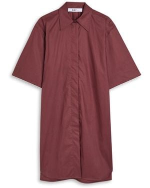 Day Birger et Mikkelsen Stanton Cotton Mini Shirt Dress - Red
