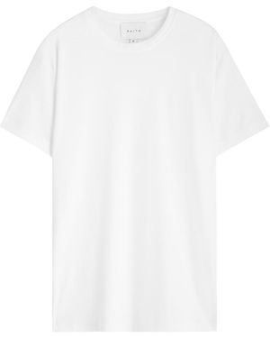 Raith Luxe Mercerized Cotton T-Shirt - White