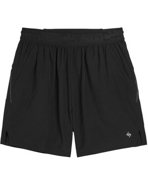 Represent 247 Trek Perforated Stretch-Jersey Shorts - Black