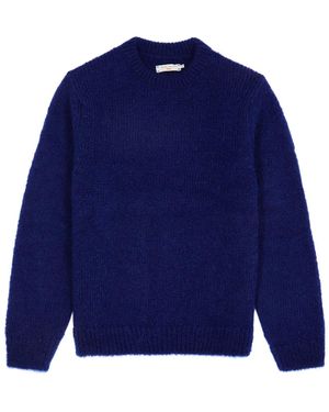 Nudie Jeans August Mohair-blend Jumper - Blue