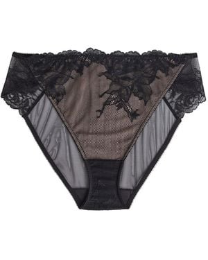 Wacoal Vivid Attraction Tulle Briefs - Grey
