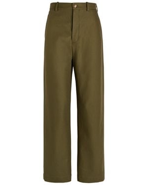 Wardrobe NYC Drill Straight-Leg Pants - Green