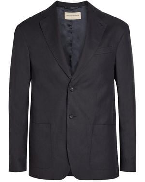 Officine Generale Michel Single-Breasted Blazer - Blue