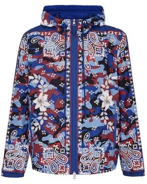 Moncler Hotay Printed Shell Jacket - Blue