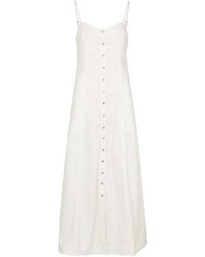 Free People Just Jill Denim Maxi Dress - White