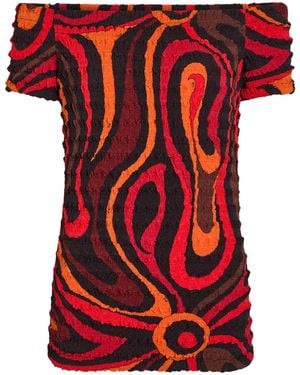 PUCCI Printed Seersucker Top - Red