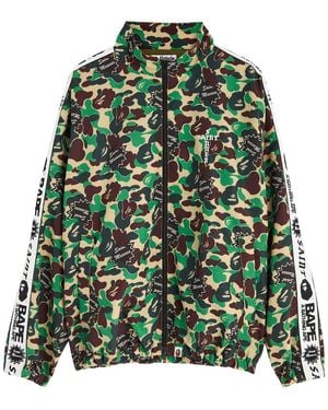 SAINT Mxxxxxx X A Bathing Ape Printed Nylon Track Jacket - Green