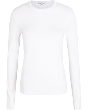 Vince Essential Cotton-Blend Top - White