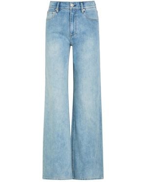 Alice + Olivia Chic Wide-Leg Denim Jeans - Blue