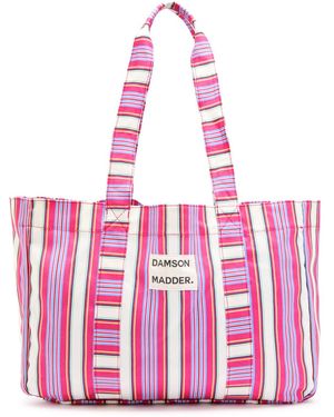 Damson Madder Striped Canvas Tote - Pink