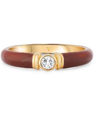 V By Laura Vann Kiki 18kt Gold Vermeil Ring - White