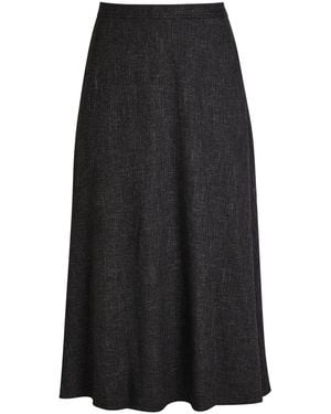 Vince Woven Midi Skirt - Black