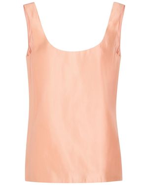 KHAITE Parker Satin And Silk-Blend Top - Pink