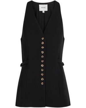 Reformation Rowe Darted Crepe Top - Black