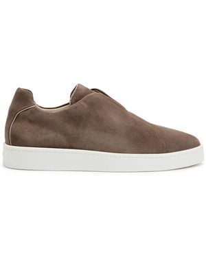 Aurélien Aur3 Suede Trainers - Brown
