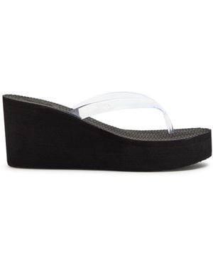 Ancient Greek Sandals Etheria 80 Wedge Flip Flops - Black