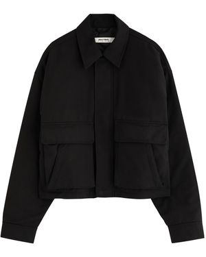 About Blank Padded Cropped Twill Jacket - Black