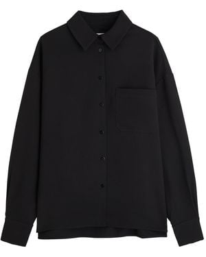 Almada Label Finn Crepe Shirt - Black