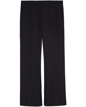 Maria McManus Flared-Leg Cotton-Twill Pants - Blue