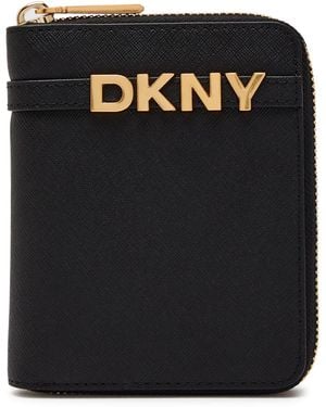 DKNY Avril Saffiano Leather Wallet - Black