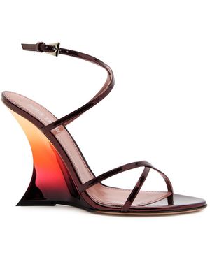 Paris Texas Nina 105 Dégradé Glossed Leather Sandals - Red