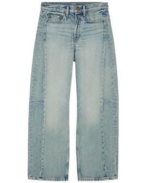 B Sides Slim Lasso Structured Barrel-Leg Jeans - Blue