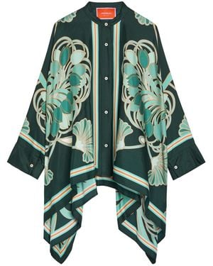 La DoubleJ Printed Silk-Twill Shirtguillians Easter Egg - Green