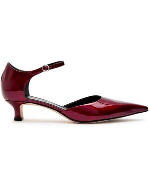 Aeyde Tillie 35 Patent Leather Pumps - Red