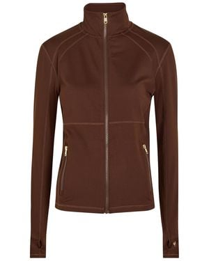 Now You Live Clayton Stretch-Jersey Jacket - Brown