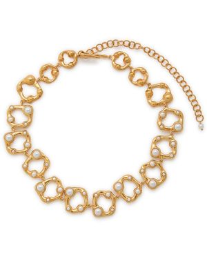 Joanna Laura Constantine Statement Wave 18Kt-Plated Necklace - Metallic