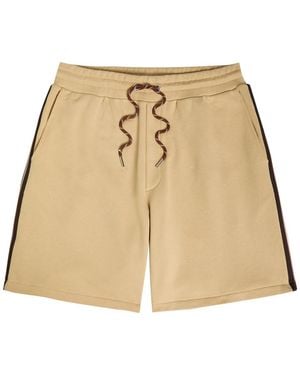 Moncler Striped Cotton Shorts - Natural
