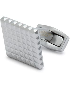 Tateossian Diamond Giza Square Palladium-Plated Cufflinks - White