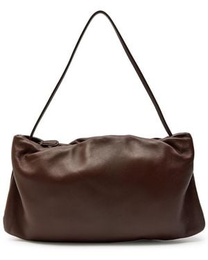 The Row Xl Bourse Leather Shoulder Bag - Brown