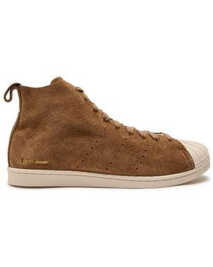 Wales Bonner Adidas X X Superstar Brushed Suede Sneakers - Brown
