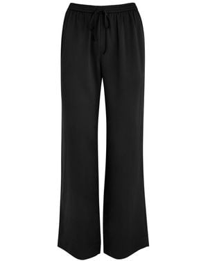 Fleur Of England Fleur Du Jour Silk-Satin Pyjama Trousers - Black