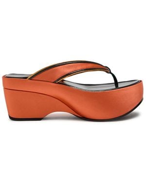 Dries Van Noten 50 Satin Thong Sandals - Red
