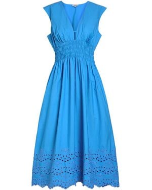 Rails Roxanne Embroidered Cotton Midi Dress - Blue