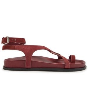 A.Emery Jalen Slim Suede Sandals - Red