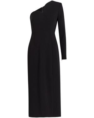 ROKSANDA Zahrah Asymmetric Crepe Midi Dress - Black