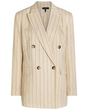 Rag & Bone Emile Pinstriped Double-Breasted Blazer - Natural