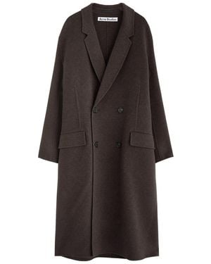 Acne Studios Herringbone-Weave Wool-Blend Coat - Black